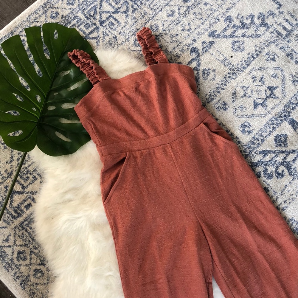 Madewell Texture & Thread Bow-Back Jumpsuit | sz 8